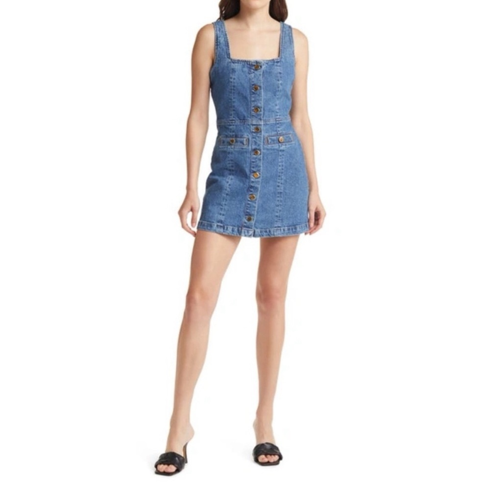 Reformation Dionne Mini Denim Dress